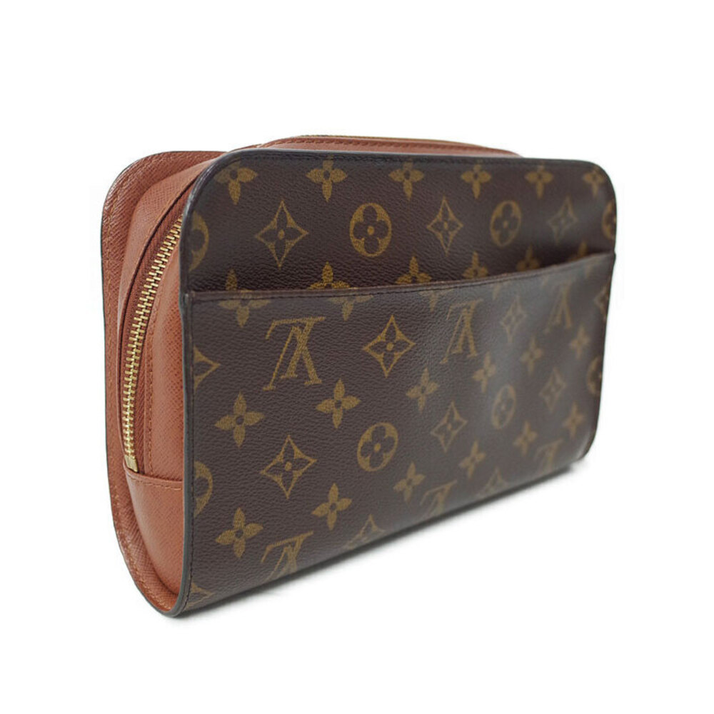 Louis Vuitton Leather Orsay Brown Monogram Shoulder Bag